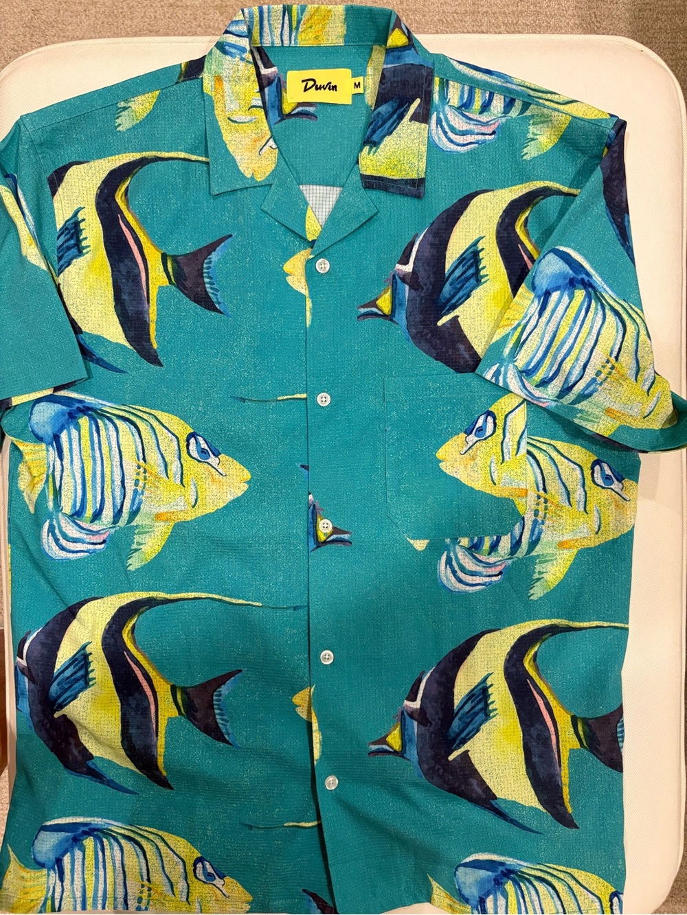 DUVIN AQUARIUM BUTTONUP Blue Shirt Men’s Medium (NWOT)